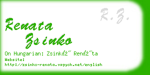 renata zsinko business card